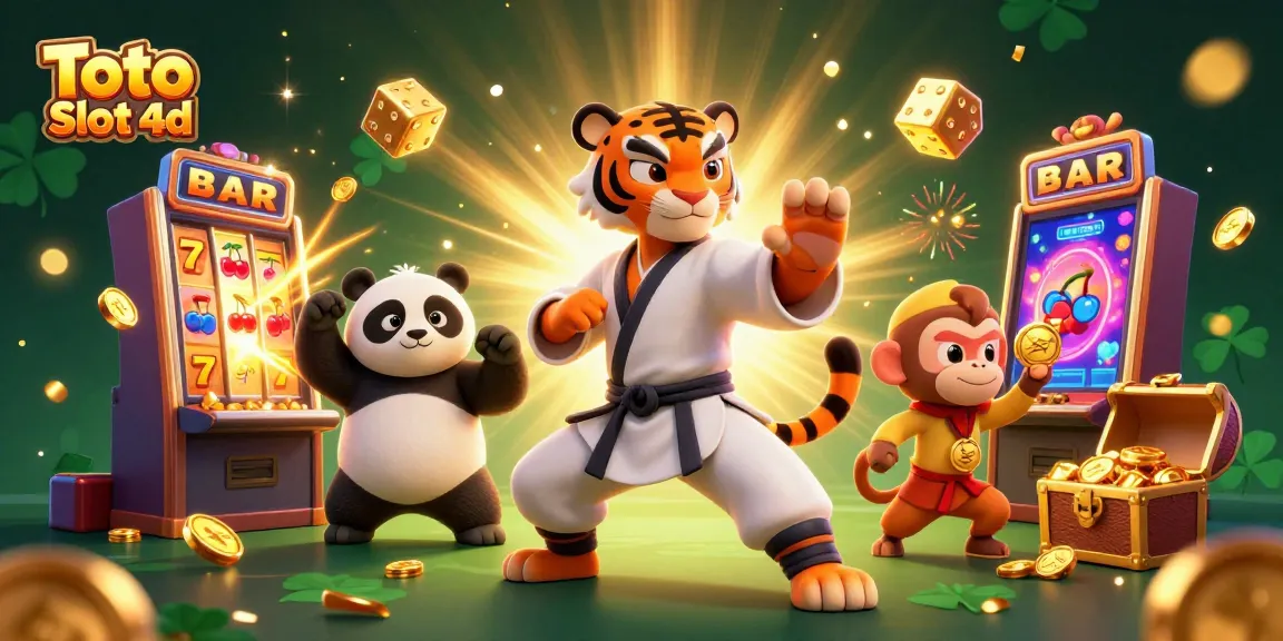 Permainan seru di Toto Slot 4d dengan harimau kung fu dan panda memenangkan medali emas di slot mesin!