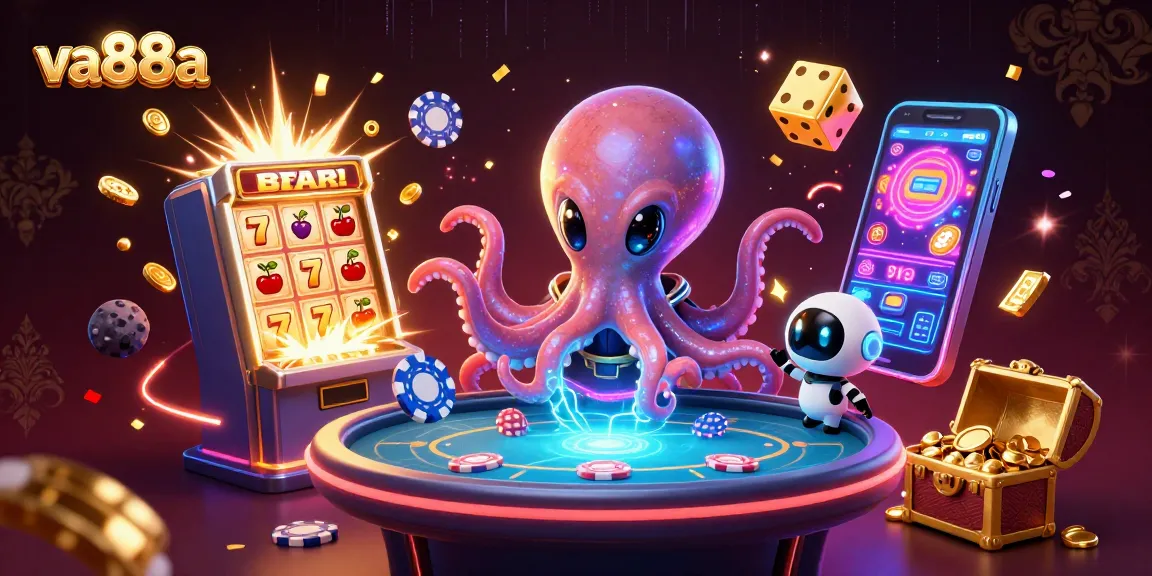 Play thrilling games with va88a, where a cartoon alien octopus explores a dynamic casino world.
